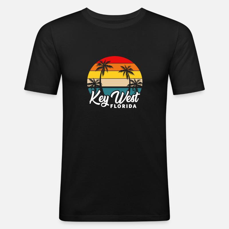 Florida - Männer Slim Fit T-Shirt - Schwarz