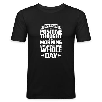 Motivation - Men's Slim Fit T-Shirt - black - Front - Nik (191cm)