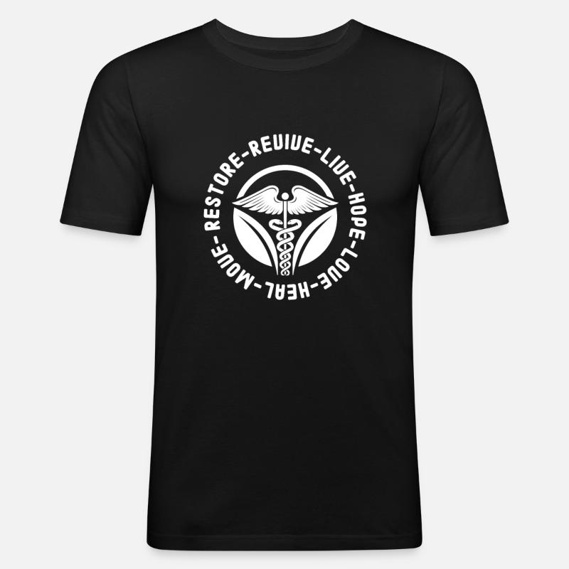 Physiotherapeut - Männer Slim Fit T-Shirt - Schwarz