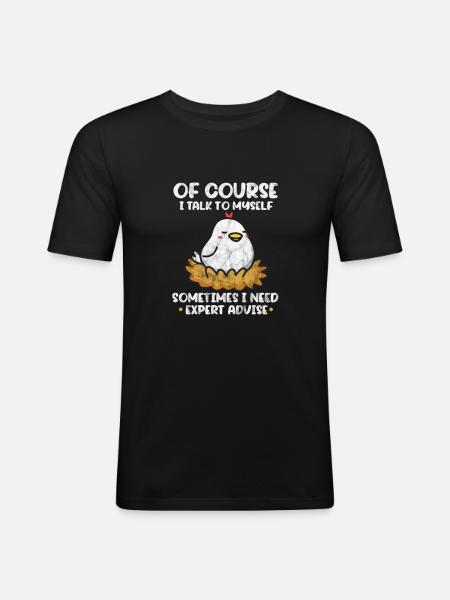 Chicken - Men's Slim Fit T-Shirt - black