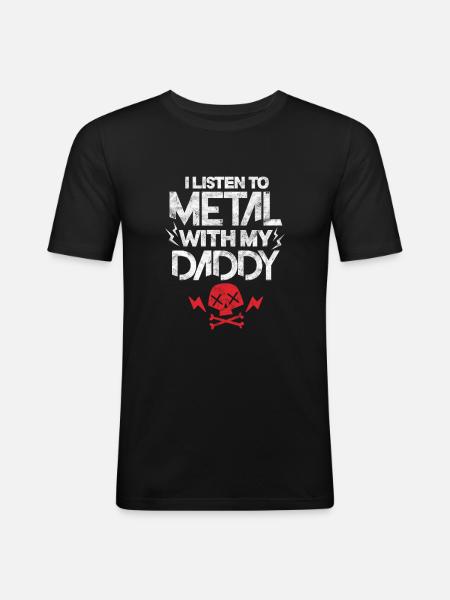 Father Heavy Metal - Men's Slim Fit T-Shirt - black