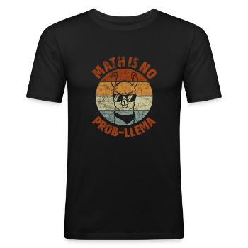 Mathématiques - T-shirt près du corps Homme - noir - Devant - Nik (191cm)