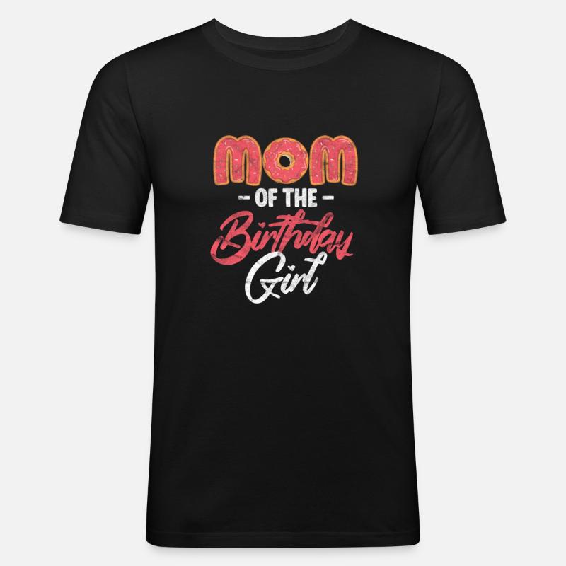 Donut Anniversaire Mère - T-shirt près du corps Homme - noir