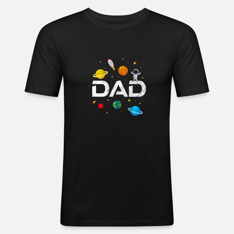 Vater - Männer Slim Fit T-Shirt - Schwarz