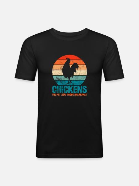 Chicken - Men's Slim Fit T-Shirt - black