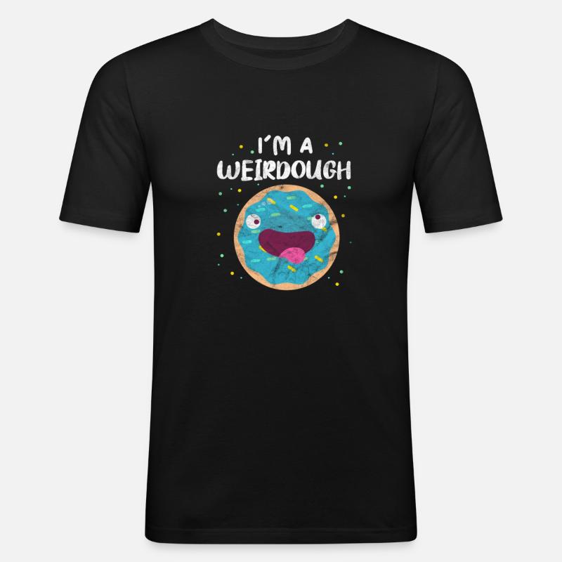 Donut - Männer Slim Fit T-Shirt - Schwarz