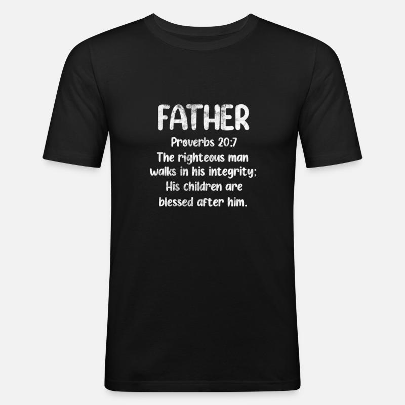 Vater - Männer Slim Fit T-Shirt - Schwarz