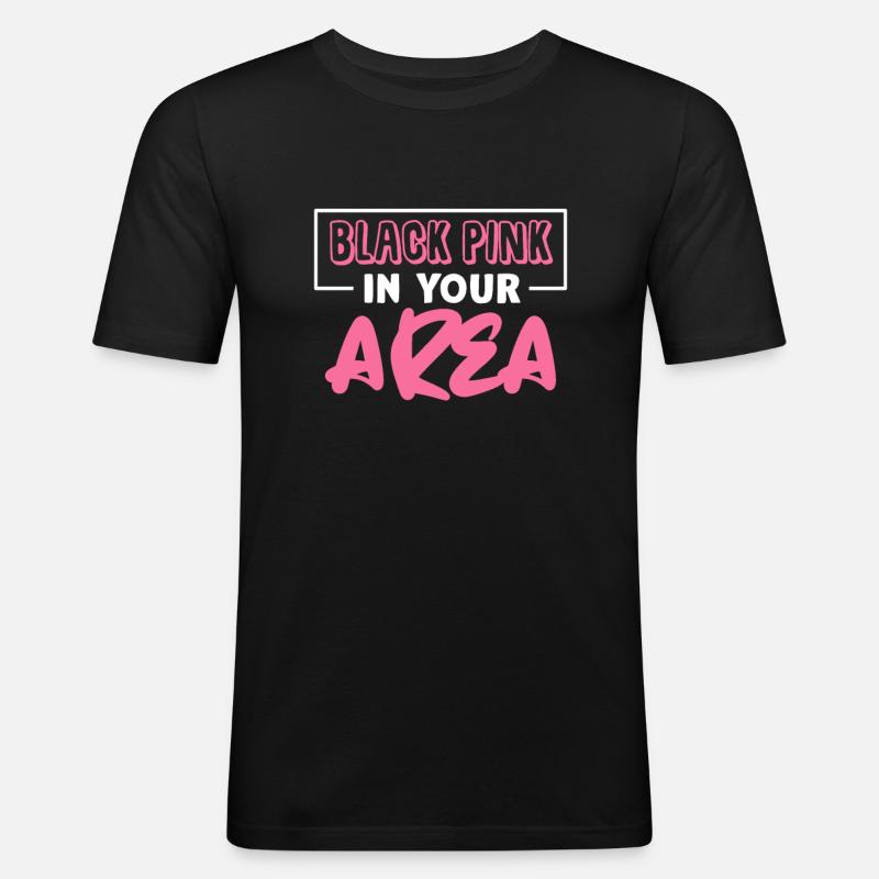 K-Pop - Männer Slim Fit T-Shirt - Schwarz