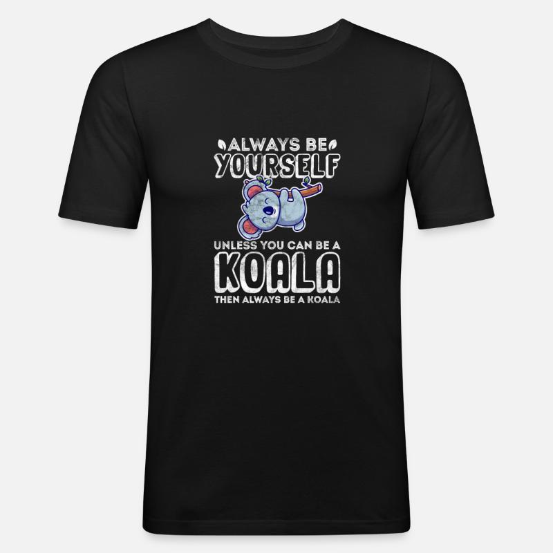 Koala - Männer Slim Fit T-Shirt - Schwarz