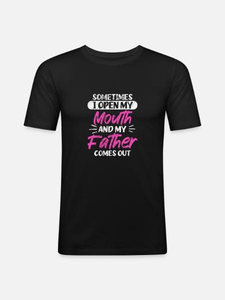 Father - Men's Slim Fit T-Shirt - black
