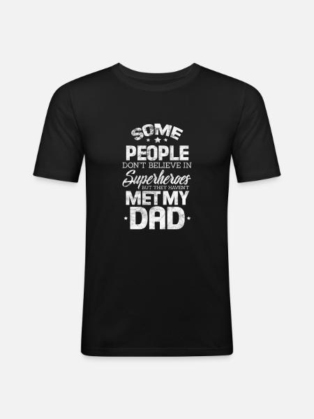 Vater - Männer Slim Fit T-Shirt - Schwarz