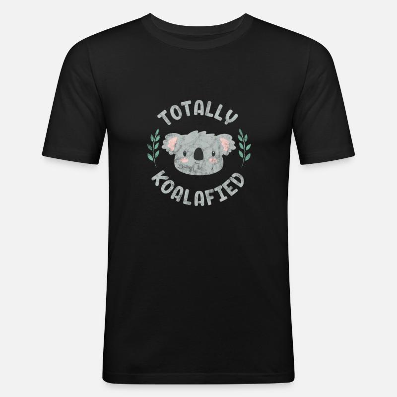 Koala - Männer Slim Fit T-Shirt - Schwarz