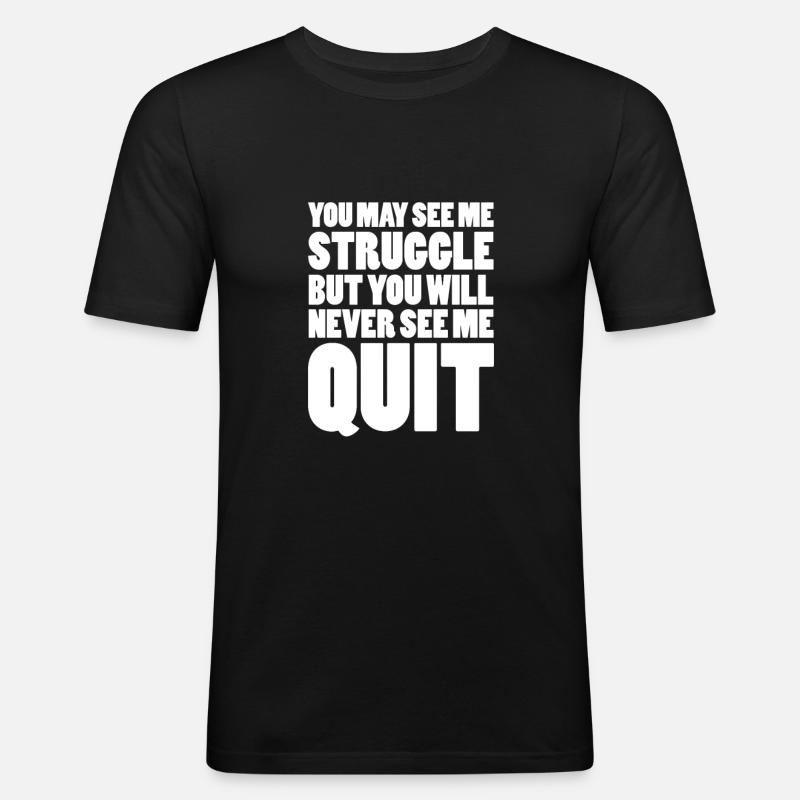 Motivation - Männer Slim Fit T-Shirt - Schwarz