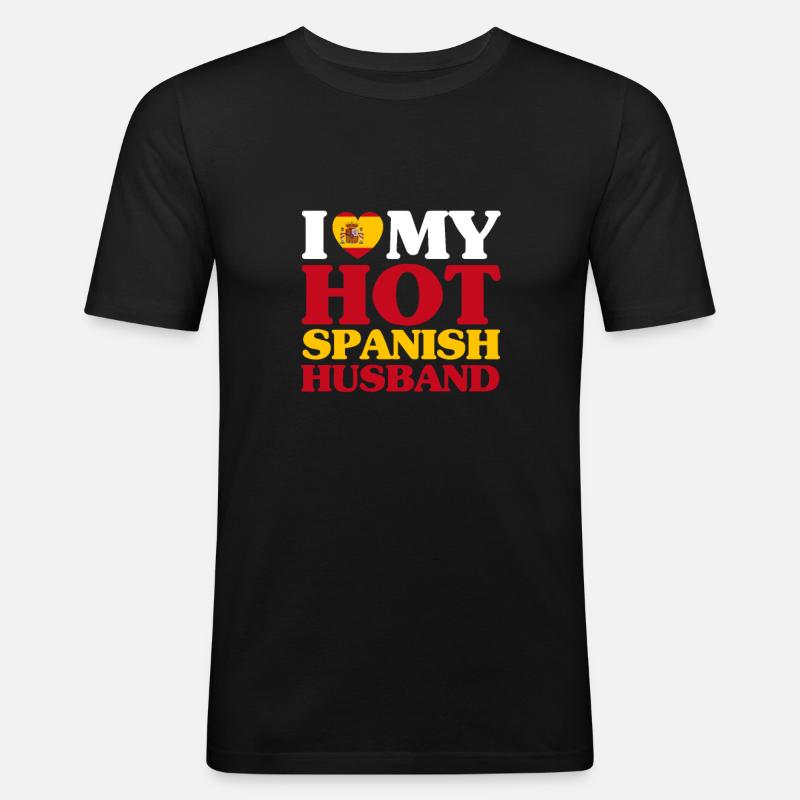 Espagne Mari - T-shirt près du corps Homme - noir