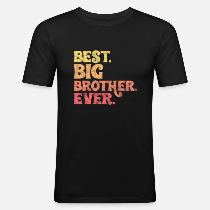 Grosser Bruder - Männer Slim Fit T-Shirt - Schwarz