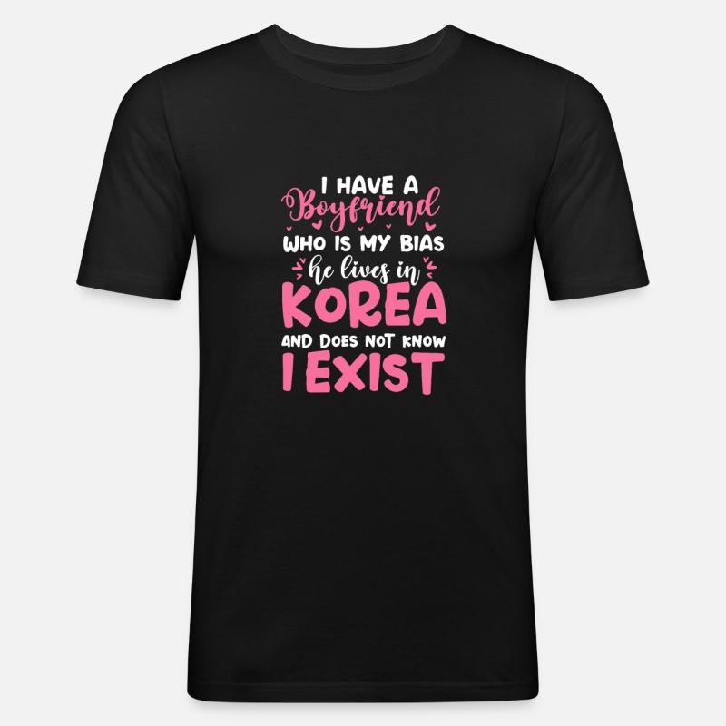 K-Pop - Männer Slim Fit T-Shirt - Schwarz