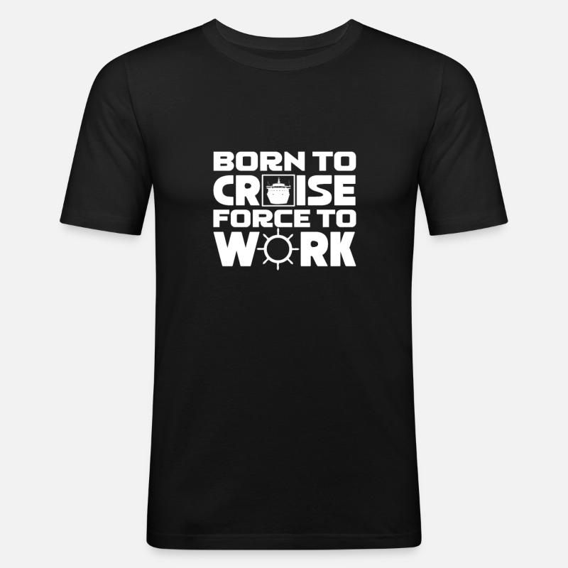 Kreuzfahrt - Männer Slim Fit T-Shirt - Schwarz