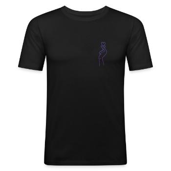 K-Pop - T-shirt près du corps Homme - noir - Devant - Nik (191cm)