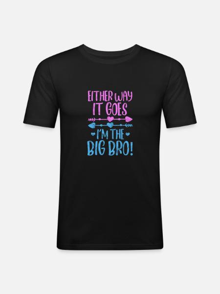 Frère - T-shirt près du corps Homme - noir