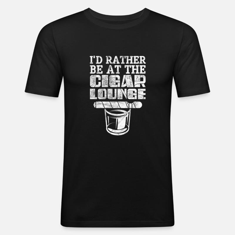 Cigar whisky - Herre Slim Fit T-Shirt - sort