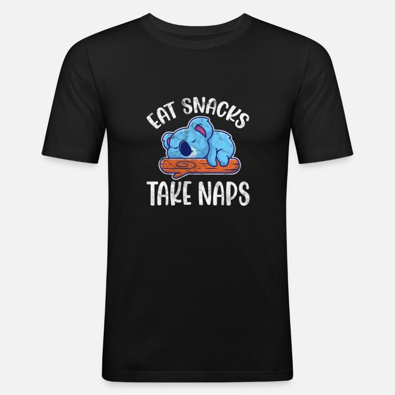 Koala - Männer Slim Fit T-Shirt - Schwarz