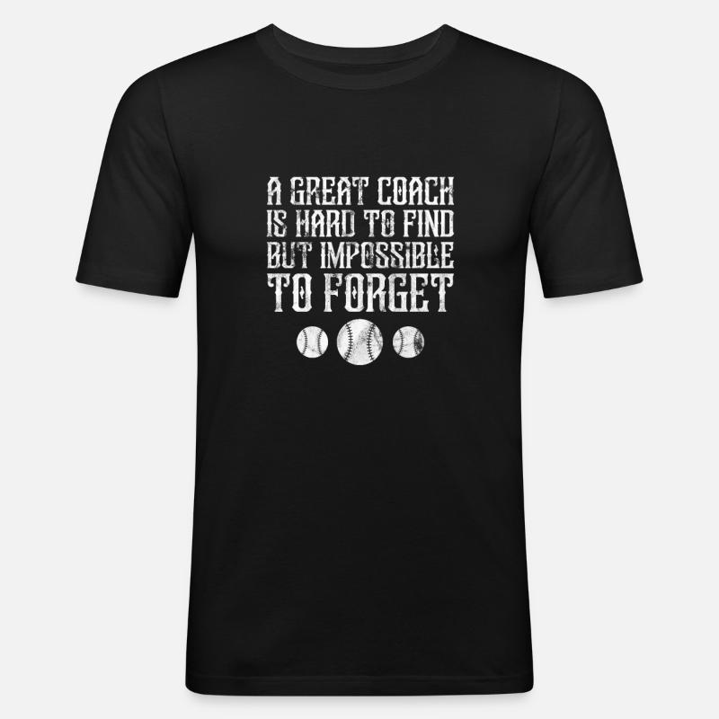 Softball - Männer Slim Fit T-Shirt - Schwarz