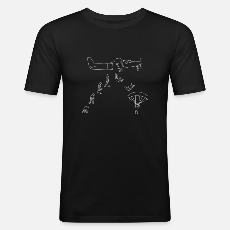 Évolution du parachutisme I - T-shirt près du corps Homme - noir