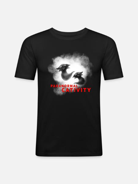 PARANORMAL CATIVITY - Men's Slim Fit T-Shirt - black