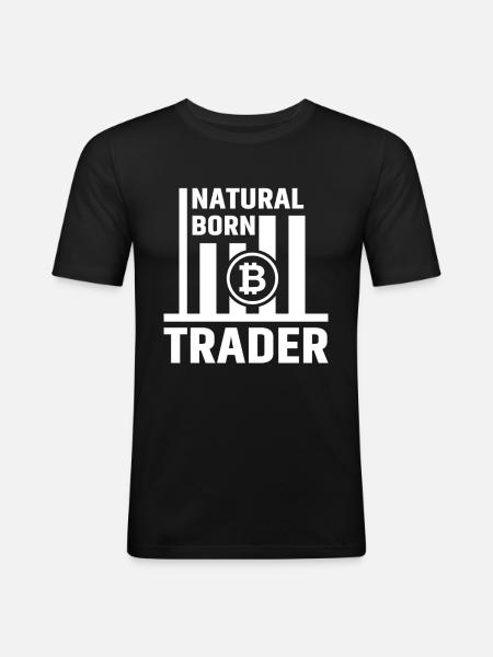 Bitcoin Trader Trading BTC - Men's Slim Fit T-Shirt - black