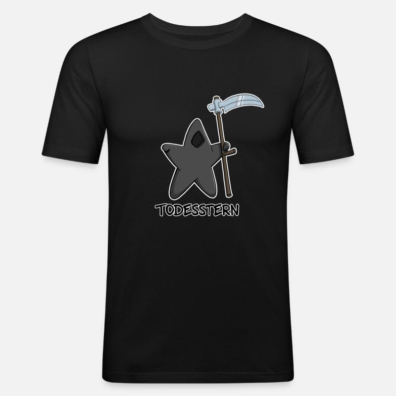 Todesstern - Männer Slim Fit T-Shirt - Schwarz