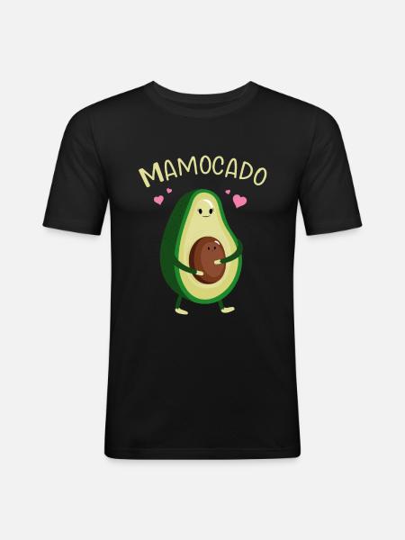 Avocado Mama Mamocado - Men's Slim Fit T-Shirt - black