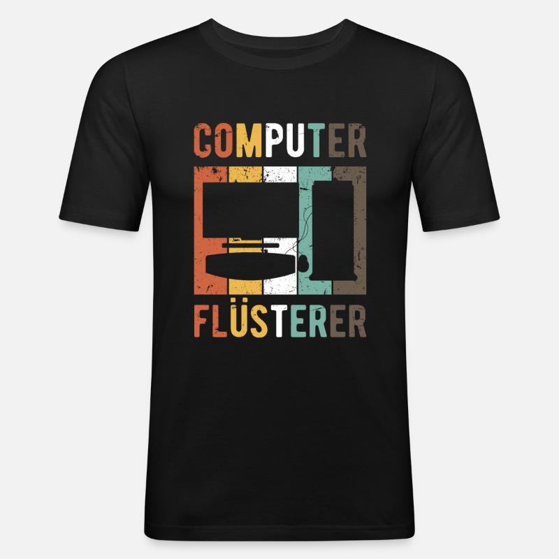 Computerflüsterer Programm Entwickler - Männer Slim Fit T-Shirt - Schwarz