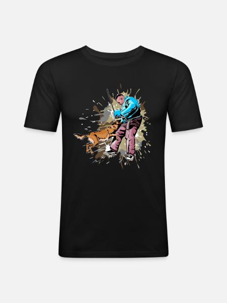 Malinois ring - Men's Slim Fit T-Shirt - black
