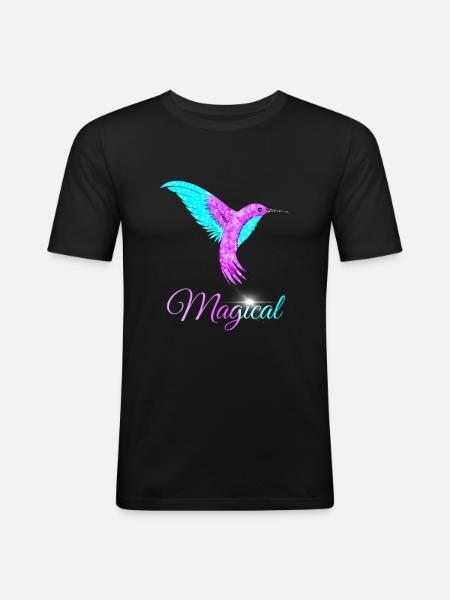 Humming Bird - Men's Slim Fit T-Shirt - black