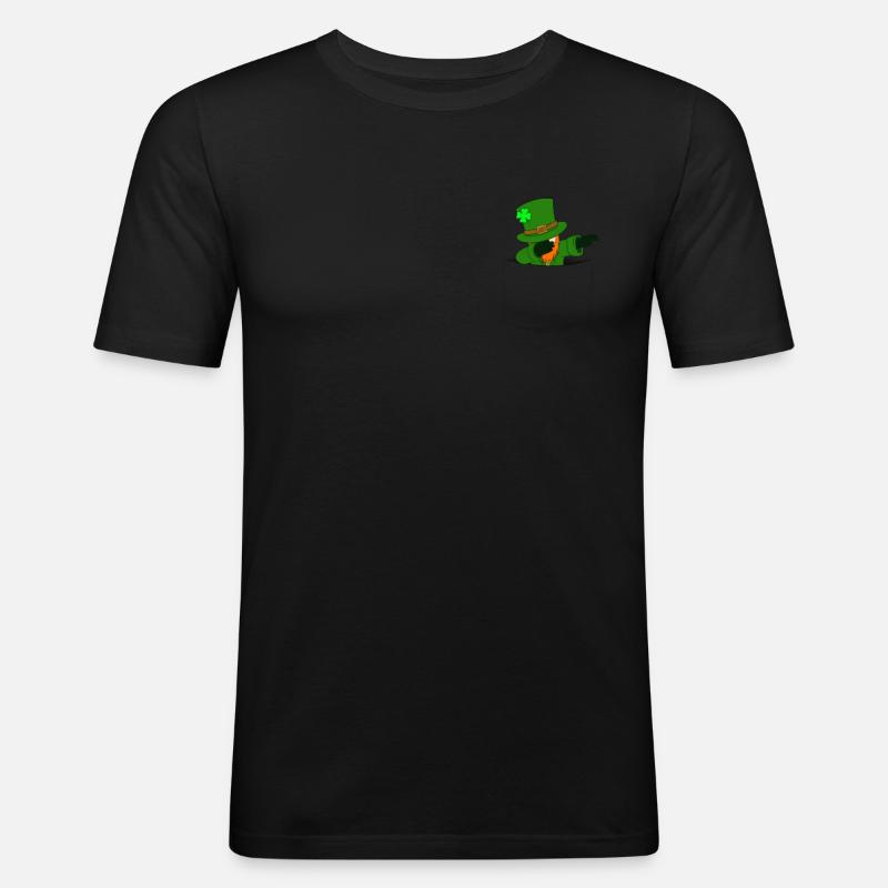 St Patrick's Day - Männer Slim Fit T-Shirt - Schwarz