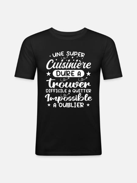 A Super Cooker - Cooker Gift - Men's Slim Fit T-Shirt - black