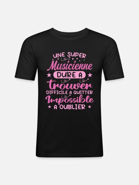 Ein Supermusiker - Musiker Geschenk - Männer Slim Fit T-Shirt - Schwarz