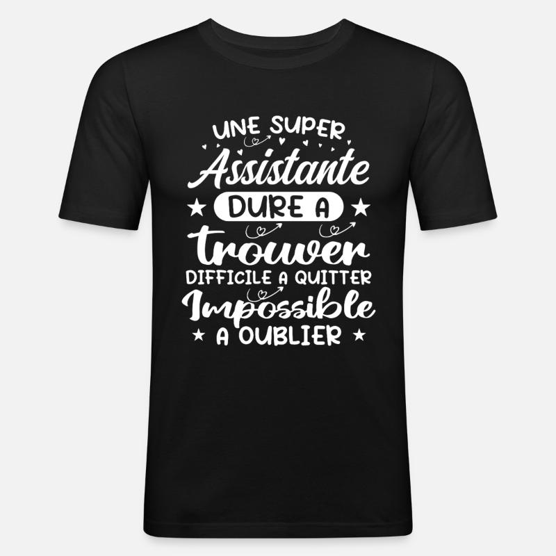 A Super Assistant - Assistant Gift - Men's Slim Fit T-Shirt - black