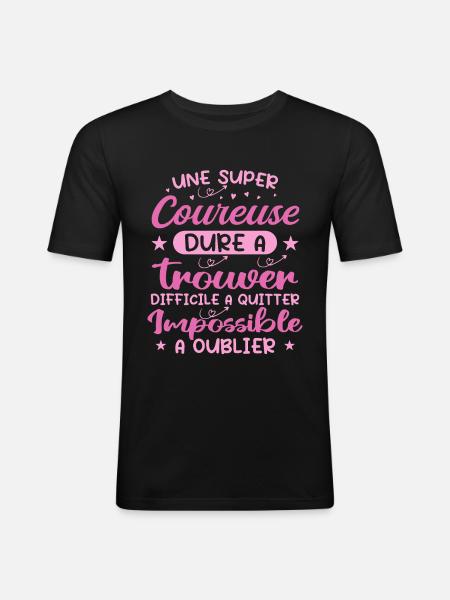 A Super Runner - Runner Gift - Men's Slim Fit T-Shirt - black