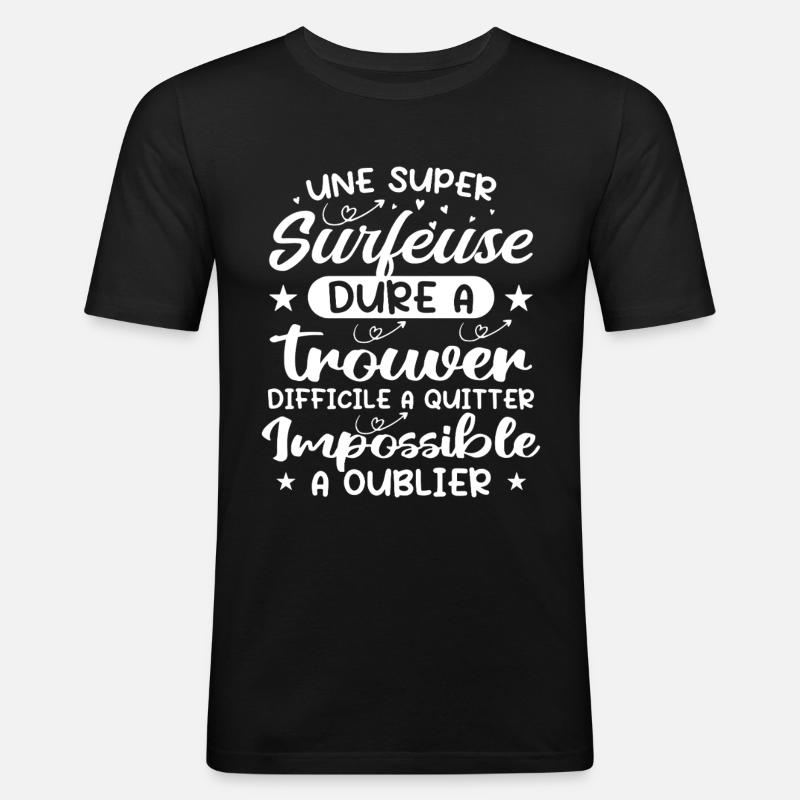 Ein Super Surfer - Surfer Geschenk - Männer Slim Fit T-Shirt - Schwarz