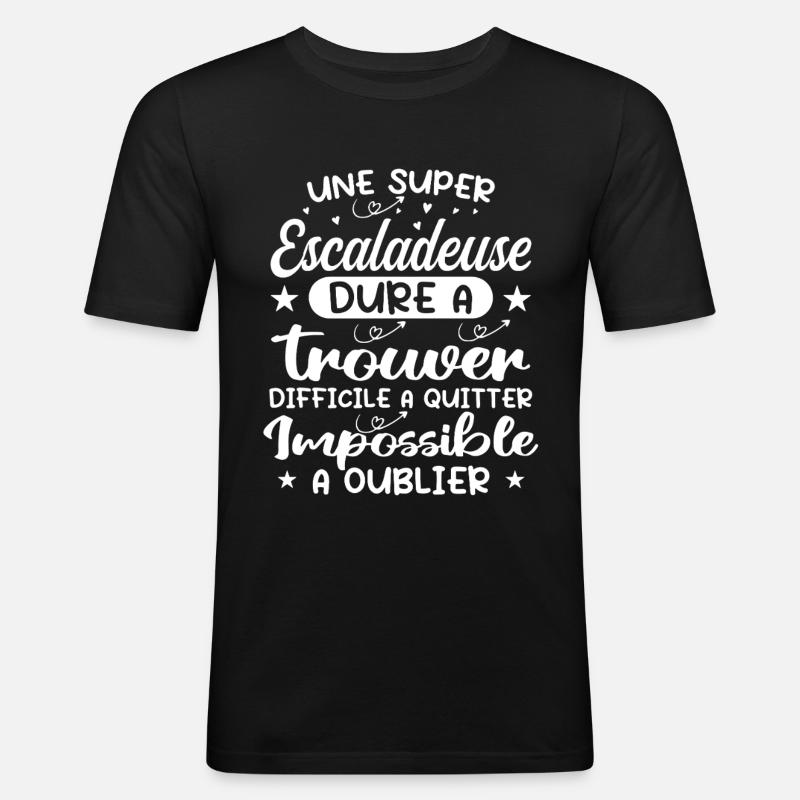 Ein Superkletterer - Kletterer Geschenk - Männer Slim Fit T-Shirt - Schwarz