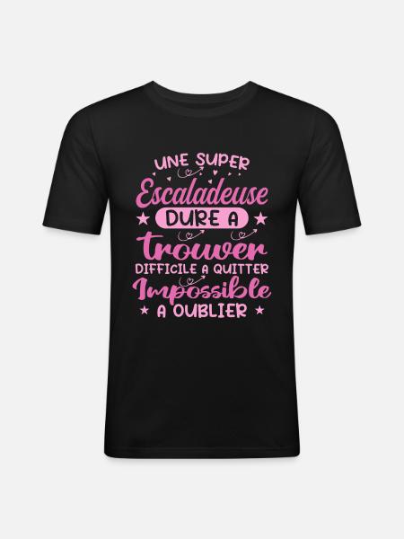 A Super Climber - Climber Gift - Men's Slim Fit T-Shirt - black