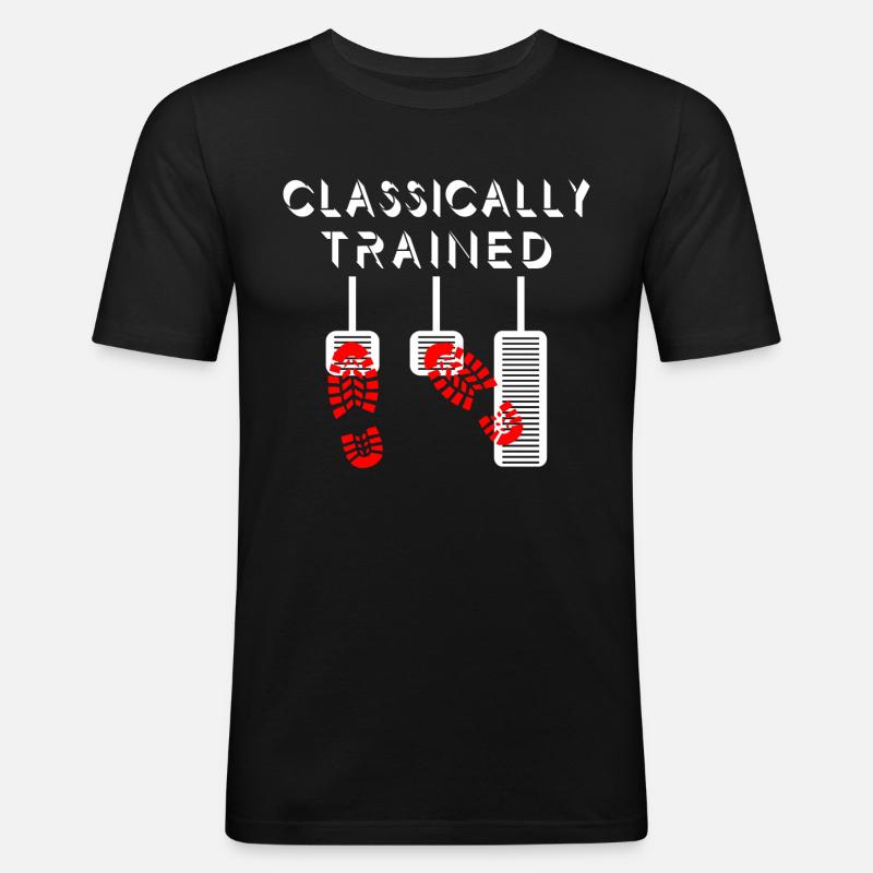 Manual gear shift Stick shift - Men's Slim Fit T-Shirt - black