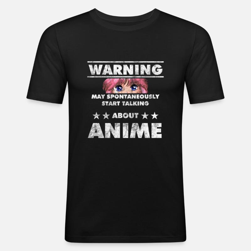 Anime - Männer Slim Fit T-Shirt - Schwarz