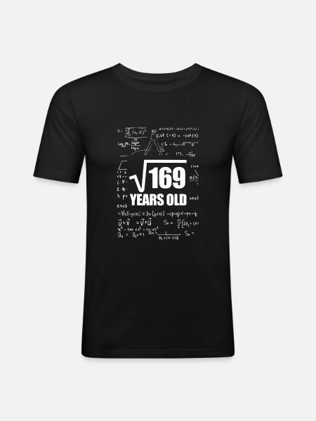 13th birthday - Men's Slim Fit T-Shirt - black