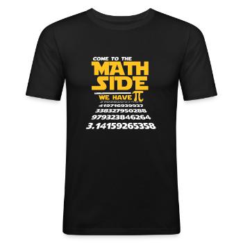 Matematica matematica - Maglietta aderente da uomo - nero - Fronte - Nik (191cm)