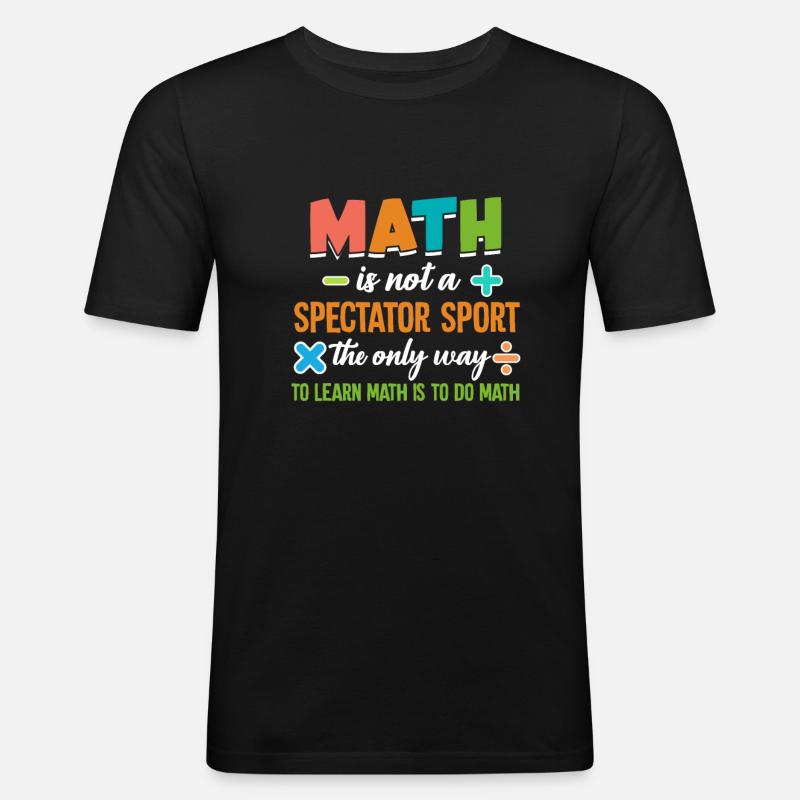 Math math - T-shirt près du corps Homme - noir