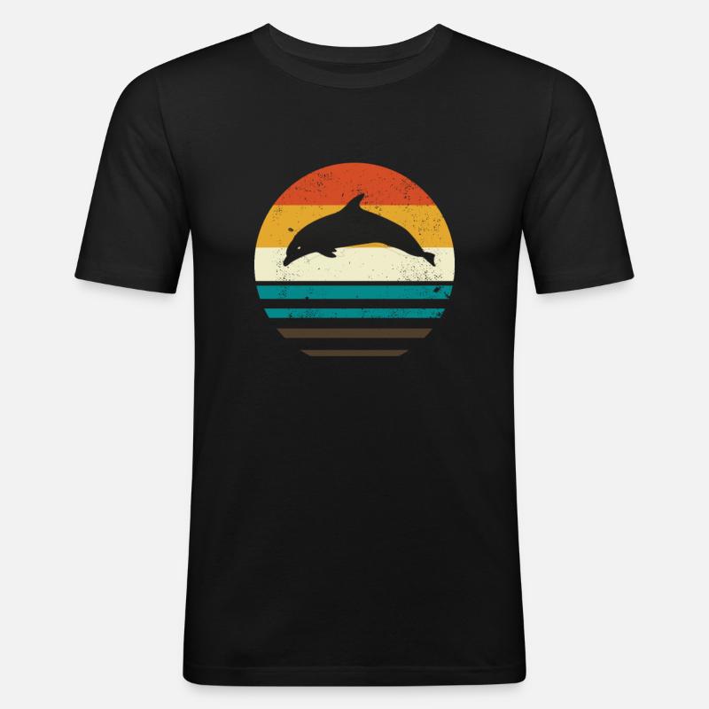 dolphin - Men's Slim Fit T-Shirt - black