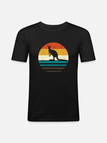 kangaroo - Men's Slim Fit T-Shirt - black