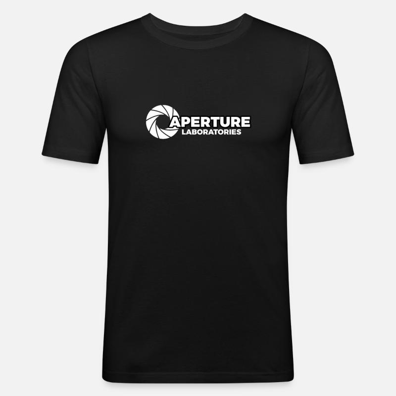 Aperture Laboratories - Men's Slim Fit T-Shirt - black
